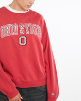 Vintage, NCAA, Ohio, State, Buckeyes, Sweatshirt, The Real Deal, size large, colour Red, newtown, sydney, australia, thrift store, opshop, preloved, secondhand, sustainable, retro, antique, 70s, 80s, 90s, 2000s, 00s, fashion, clothing, streetwear, trendy, garment, style, boutique, store, shop, archive, sale, cheap, best, top, Sweats and hoodies