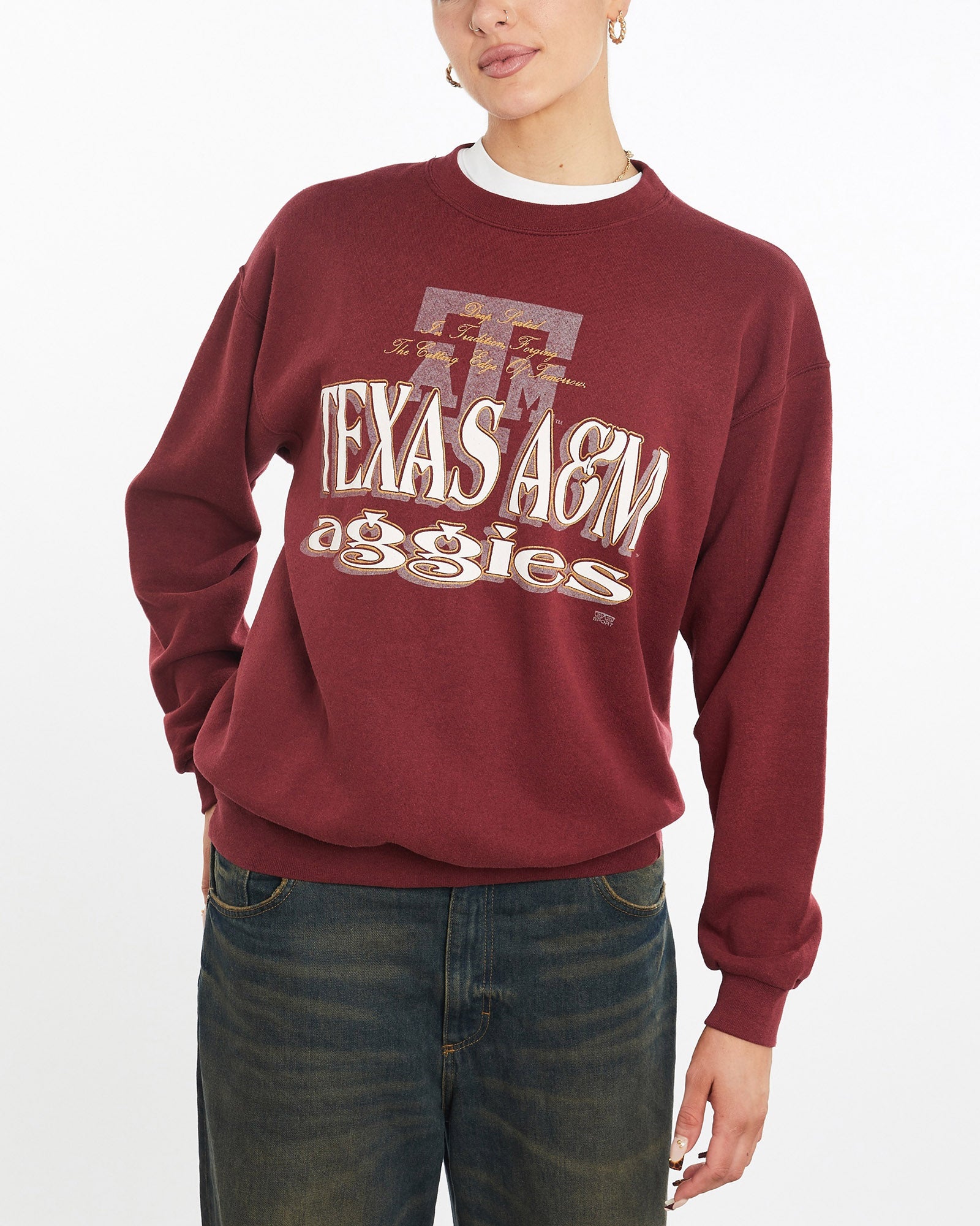 Vintage 90s NCAA Texas A&M Aggies Sweatshirt M - The Real Deal