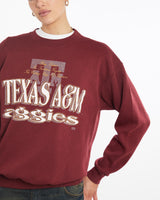 Vintage, 90s, NCAA, Texas, A&M, Aggies, Sweatshirt, The Real Deal, size medium, colour Burgundy, newtown, sydney, australia, thrift store, opshop, preloved, secondhand, sustainable, retro, antique, 70s, 80s, 90s, 2000s, 00s, fashion, clothing, streetwear, trendy, garment, style, boutique, store, shop, archive, sale, cheap, best, top, Sweats and hoodies