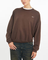 Vintage, 90s, Nike, Sweatshirt, The Real Deal, size large, colour Brown, newtown, sydney, australia, thrift store, opshop, preloved, secondhand, sustainable, retro, antique, 70s, 80s, 90s, 2000s, 00s, fashion, clothing, streetwear, trendy, garment, style, boutique, store, shop, archive, sale, cheap, best, top, Sweats and hoodies