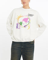 Vintage, 1999, Relay, For, Life, Sweatshirt, The Real Deal, size medium, colour White, newtown, sydney, australia, thrift store, opshop, preloved, secondhand, sustainable, retro, antique, 70s, 80s, 90s, 2000s, 00s, fashion, clothing, streetwear, trendy, garment, style, boutique, store, shop, archive, sale, cheap, best, top, Sweats and hoodies