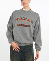 Vintage, NCAA, Texas, Longhorns, Sweatshirt, The Real Deal, size large, colour Grey, newtown, sydney, australia, thrift store, opshop, preloved, secondhand, sustainable, retro, antique, 70s, 80s, 90s, 2000s, 00s, fashion, clothing, streetwear, trendy, garment, style, boutique, store, shop, archive, sale, cheap, best, top, Sweats and hoodies