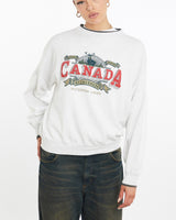 Vintage, 90s, Canada, Wilderness, Wildlife, Sweatshirt, The Real Deal, size medium, colour White, newtown, sydney, australia, thrift store, opshop, preloved, secondhand, sustainable, retro, antique, 70s, 80s, 90s, 2000s, 00s, fashion, clothing, streetwear, trendy, garment, style, boutique, store, shop, archive, sale, cheap, best, top, Sweats and hoodies