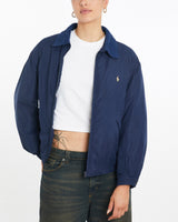 Vintage, 90s, Polo, Ralph, Lauren, Harrington, Jacket, The Real Deal, size large, colour Navy, newtown, sydney, australia, thrift store, opshop, preloved, secondhand, sustainable, retro, antique, 70s, 80s, 90s, 2000s, 00s, fashion, clothing, streetwear, trendy, garment, style, boutique, store, shop, archive, sale, cheap, best, top, Jackets