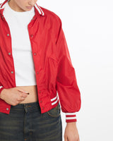 Vintage, 80s, University, of, Wisconsin, Bomber, Jacket, The Real Deal, size medium, colour Red, newtown, sydney, australia, thrift store, opshop, preloved, secondhand, sustainable, retro, antique, 70s, 80s, 90s, 2000s, 00s, fashion, clothing, streetwear, trendy, garment, style, boutique, store, shop, archive, sale, cheap, best, top, Jackets