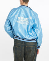 Vintage, 80s, Satin, Bomber, Jacket, The Real Deal, size medium, colour Blue, newtown, sydney, australia, thrift store, opshop, preloved, secondhand, sustainable, retro, antique, 70s, 80s, 90s, 2000s, 00s, fashion, clothing, streetwear, trendy, garment, style, boutique, store, shop, archive, sale, cheap, best, top, Jackets