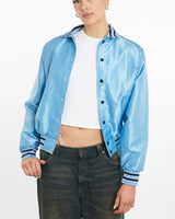 Vintage, 80s, Satin, Bomber, Jacket, The Real Deal, size medium, colour Blue, newtown, sydney, australia, thrift store, opshop, preloved, secondhand, sustainable, retro, antique, 70s, 80s, 90s, 2000s, 00s, fashion, clothing, streetwear, trendy, garment, style, boutique, store, shop, archive, sale, cheap, best, top, Jackets