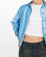 Vintage, 80s, Satin, Bomber, Jacket, The Real Deal, size medium, colour Blue, newtown, sydney, australia, thrift store, opshop, preloved, secondhand, sustainable, retro, antique, 70s, 80s, 90s, 2000s, 00s, fashion, clothing, streetwear, trendy, garment, style, boutique, store, shop, archive, sale, cheap, best, top, Jackets