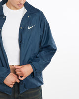 Vintage, 90s, Nike, Coaches, Jacket, The Real Deal, size large, colour Blue, newtown, sydney, australia, thrift store, opshop, preloved, secondhand, sustainable, retro, antique, 70s, 80s, 90s, 2000s, 00s, fashion, clothing, streetwear, trendy, garment, style, boutique, store, shop, archive, sale, cheap, best, top, Jackets