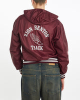 Vintage, 90s, Zion, Benton, Track, Pullover, Jacket, The Real Deal, size medium, colour Burgundy, newtown, sydney, australia, thrift store, opshop, preloved, secondhand, sustainable, retro, antique, 70s, 80s, 90s, 2000s, 00s, fashion, clothing, streetwear, trendy, garment, style, boutique, store, shop, archive, sale, cheap, best, top, Jackets