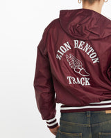 Vintage, 90s, Zion, Benton, Track, Pullover, Jacket, The Real Deal, size medium, colour Burgundy, newtown, sydney, australia, thrift store, opshop, preloved, secondhand, sustainable, retro, antique, 70s, 80s, 90s, 2000s, 00s, fashion, clothing, streetwear, trendy, garment, style, boutique, store, shop, archive, sale, cheap, best, top, Jackets