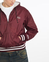 Vintage, 90s, Zion, Benton, Track, Pullover, Jacket, The Real Deal, size medium, colour Burgundy, newtown, sydney, australia, thrift store, opshop, preloved, secondhand, sustainable, retro, antique, 70s, 80s, 90s, 2000s, 00s, fashion, clothing, streetwear, trendy, garment, style, boutique, store, shop, archive, sale, cheap, best, top, Jackets