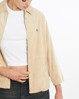 Vintage, 90s, Polo, Ralph, Lauren, Corduroy, Harrington, Jacket, The Real Deal, size medium, colour Beige, newtown, sydney, australia, thrift store, opshop, preloved, secondhand, sustainable, retro, antique, 70s, 80s, 90s, 2000s, 00s, fashion, clothing, streetwear, trendy, garment, style, boutique, store, shop, archive, sale, cheap, best, top, Jackets