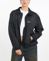 Vintage, 90s, Nike, Coaches, Jacket, The Real Deal, size large, colour Black, newtown, sydney, australia, thrift store, opshop, preloved, secondhand, sustainable, retro, antique, 70s, 80s, 90s, 2000s, 00s, fashion, clothing, streetwear, trendy, garment, style, boutique, store, shop, archive, sale, cheap, best, top, Jackets
