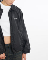 Vintage, 90s, Nike, Coaches, Jacket, The Real Deal, size large, colour Black, newtown, sydney, australia, thrift store, opshop, preloved, secondhand, sustainable, retro, antique, 70s, 80s, 90s, 2000s, 00s, fashion, clothing, streetwear, trendy, garment, style, boutique, store, shop, archive, sale, cheap, best, top, Jackets