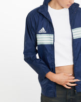 Vintage, Adidas, Windbreaker, Jacket, The Real Deal, size medium, colour Navy, newtown, sydney, australia, thrift store, opshop, preloved, secondhand, sustainable, retro, antique, 70s, 80s, 90s, 2000s, 00s, fashion, clothing, streetwear, trendy, garment, style, boutique, store, shop, archive, sale, cheap, best, top, Jackets
