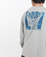 Vintage, Nike, Basketball, Long, Sleeve, Tee, The Real Deal, size large, colour Grey, newtown, sydney, australia, thrift store, opshop, preloved, secondhand, sustainable, retro, antique, 70s, 80s, 90s, 2000s, 00s, fashion, clothing, streetwear, trendy, garment, style, boutique, store, shop, archive, sale, cheap, best, top, T-Shirts