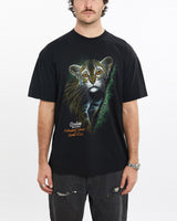 Vintage, Ocelot, Wildlife, Tee, The Real Deal, size large, colour Black, newtown, sydney, australia, thrift store, opshop, preloved, secondhand, sustainable, retro, antique, 70s, 80s, 90s, 2000s, 00s, fashion, clothing, streetwear, trendy, garment, style, boutique, store, shop, archive, sale, cheap, best, top, T-Shirts
