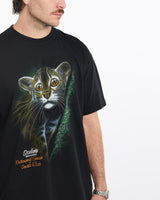 Vintage, Ocelot, Wildlife, Tee, The Real Deal, size large, colour Black, newtown, sydney, australia, thrift store, opshop, preloved, secondhand, sustainable, retro, antique, 70s, 80s, 90s, 2000s, 00s, fashion, clothing, streetwear, trendy, garment, style, boutique, store, shop, archive, sale, cheap, best, top, T-Shirts