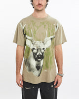 Vintage, Deer, Wildlife, Tee, The Real Deal, size large, colour Beige, newtown, sydney, australia, thrift store, opshop, preloved, secondhand, sustainable, retro, antique, 70s, 80s, 90s, 2000s, 00s, fashion, clothing, streetwear, trendy, garment, style, boutique, store, shop, archive, sale, cheap, best, top, T-Shirts