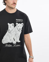 Vintage, 90s, Philadelphia, Zoo, White, Lions, Wildlife, Tee, The Real Deal, size extra large, colour Black, newtown, sydney, australia, thrift store, opshop, preloved, secondhand, sustainable, retro, antique, 70s, 80s, 90s, 2000s, 00s, fashion, clothing, streetwear, trendy, garment, style, boutique, store, shop, archive, sale, cheap, best, top, T-Shirts