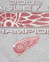 Vintage, 2002, NHL, Detroit, Red, Wings, Stanley, Cup, Tee, The Real Deal, size large, colour Grey, newtown, sydney, australia, thrift store, opshop, preloved, secondhand, sustainable, retro, antique, 70s, 80s, 90s, 2000s, 00s, fashion, clothing, streetwear, trendy, garment, style, boutique, store, shop, archive, sale, cheap, best, top, T-Shirts