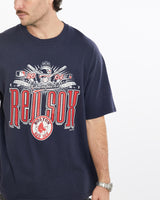 Vintage, 2004, MLB, Boston, Red, Sox, Tee, The Real Deal, size large, colour Navy, newtown, sydney, australia, thrift store, opshop, preloved, secondhand, sustainable, retro, antique, 70s, 80s, 90s, 2000s, 00s, fashion, clothing, streetwear, trendy, garment, style, boutique, store, shop, archive, sale, cheap, best, top, T-Shirts