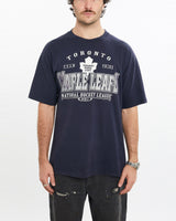 Vintage, 90s, NHL, Toronto, Maple, Leafs, Tee, The Real Deal, size large, colour Navy, newtown, sydney, australia, thrift store, opshop, preloved, secondhand, sustainable, retro, antique, 70s, 80s, 90s, 2000s, 00s, fashion, clothing, streetwear, trendy, garment, style, boutique, store, shop, archive, sale, cheap, best, top, T-Shirts
