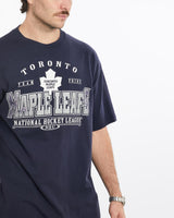 Vintage, 90s, NHL, Toronto, Maple, Leafs, Tee, The Real Deal, size large, colour Navy, newtown, sydney, australia, thrift store, opshop, preloved, secondhand, sustainable, retro, antique, 70s, 80s, 90s, 2000s, 00s, fashion, clothing, streetwear, trendy, garment, style, boutique, store, shop, archive, sale, cheap, best, top, T-Shirts