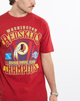 Vintage, 1990, NFL, Washington, Redskins, Tee, The Real Deal, size large, colour Red, newtown, sydney, australia, thrift store, opshop, preloved, secondhand, sustainable, retro, antique, 70s, 80s, 90s, 2000s, 00s, fashion, clothing, streetwear, trendy, garment, style, boutique, store, shop, archive, sale, cheap, best, top, T-Shirts