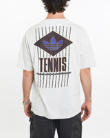 Vintage, 90s, Adidas, Tennis, Tee, The Real Deal, size large, colour Grey, newtown, sydney, australia, thrift store, opshop, preloved, secondhand, sustainable, retro, antique, 70s, 80s, 90s, 2000s, 00s, fashion, clothing, streetwear, trendy, garment, style, boutique, store, shop, archive, sale, cheap, best, top, T-Shirts