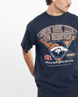 Vintage, 1998, NFL, Denver, Broncos, Tee, The Real Deal, size large, colour Navy, newtown, sydney, australia, thrift store, opshop, preloved, secondhand, sustainable, retro, antique, 70s, 80s, 90s, 2000s, 00s, fashion, clothing, streetwear, trendy, garment, style, boutique, store, shop, archive, sale, cheap, best, top, T-Shirts