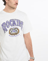Vintage, 1993, MLB, Colorado, Rockies, Tee, The Real Deal, size large, colour White, newtown, sydney, australia, thrift store, opshop, preloved, secondhand, sustainable, retro, antique, 70s, 80s, 90s, 2000s, 00s, fashion, clothing, streetwear, trendy, garment, style, boutique, store, shop, archive, sale, cheap, best, top, T-Shirts