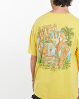 Vintage, 90s, Ron, Jon, Surf, Tee, The Real Deal, size large, colour Yellow, newtown, sydney, australia, thrift store, opshop, preloved, secondhand, sustainable, retro, antique, 70s, 80s, 90s, 2000s, 00s, fashion, clothing, streetwear, trendy, garment, style, boutique, store, shop, archive, sale, cheap, best, top, T-Shirts