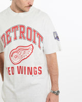 Vintage, 90s, NHL, Detroit, Red, Wings, Tee, The Real Deal, size large, colour White, newtown, sydney, australia, thrift store, opshop, preloved, secondhand, sustainable, retro, antique, 70s, 80s, 90s, 2000s, 00s, fashion, clothing, streetwear, trendy, garment, style, boutique, store, shop, archive, sale, cheap, best, top, T-Shirts