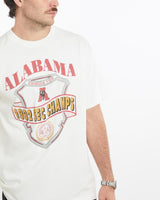 Vintage, 1992, NCAA, Alabama, Crimson, Tide, Tee, The Real Deal, size large, colour White, newtown, sydney, australia, thrift store, opshop, preloved, secondhand, sustainable, retro, antique, 70s, 80s, 90s, 2000s, 00s, fashion, clothing, streetwear, trendy, garment, style, boutique, store, shop, archive, sale, cheap, best, top, T-Shirts