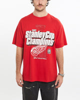 Vintage, 2002, NHL, Detroit, Red, Wings, Stanley, Cup, Tee, The Real Deal, size extra large, colour Red, newtown, sydney, australia, thrift store, opshop, preloved, secondhand, sustainable, retro, antique, 70s, 80s, 90s, 2000s, 00s, fashion, clothing, streetwear, trendy, garment, style, boutique, store, shop, archive, sale, cheap, best, top, T-Shirts