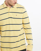 Vintage, Tommy, Hilfiger, Long, Sleeve, Polo, Shirt, The Real Deal, size large, colour Yellow, newtown, sydney, australia, thrift store, opshop, preloved, secondhand, sustainable, retro, antique, 70s, 80s, 90s, 2000s, 00s, fashion, clothing, streetwear, trendy, garment, style, boutique, store, shop, archive, sale, cheap, best, top, Shirts