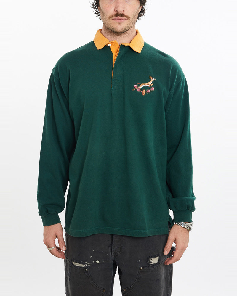 Vintage 90s South Africa Springbok Rugby Jersey Shirt L - The Real Deal