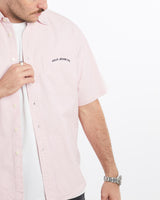 Vintage, Ralph, Lauren, Polo, Jeans, Co., Short, Sleeve, Button, Up, Shirt, The Real Deal, size large, colour Pink, newtown, sydney, australia, thrift store, opshop, preloved, secondhand, sustainable, retro, antique, 70s, 80s, 90s, 2000s, 00s, fashion, clothing, streetwear, trendy, garment, style, boutique, store, shop, archive, sale, cheap, best, top, Shirts