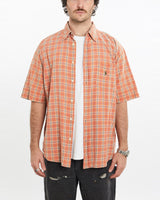 Vintage, 90s, Polo, Ralph, Lauren, Short, Sleeve, Button, Up, Shirt, The Real Deal, size extra large, colour Orange, newtown, sydney, australia, thrift store, opshop, preloved, secondhand, sustainable, retro, antique, 70s, 80s, 90s, 2000s, 00s, fashion, clothing, streetwear, trendy, garment, style, boutique, store, shop, archive, sale, cheap, best, top, Shirts