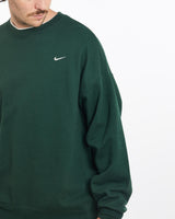 Vintage, 90s, Nike, Sweatshirt, The Real Deal, size extra large, colour Green, newtown, sydney, australia, thrift store, opshop, preloved, secondhand, sustainable, retro, antique, 70s, 80s, 90s, 2000s, 00s, fashion, clothing, streetwear, trendy, garment, style, boutique, store, shop, archive, sale, cheap, best, top, Sweats and hoodies