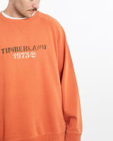 Vintage, Timberland, Sweatshirt, The Real Deal, size double extra large, colour Orange, newtown, sydney, australia, thrift store, opshop, preloved, secondhand, sustainable, retro, antique, 70s, 80s, 90s, 2000s, 00s, fashion, clothing, streetwear, trendy, garment, style, boutique, store, shop, archive, sale, cheap, best, top, Sweats and hoodies