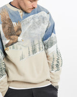 Vintage, 90s, Eagle, Wildlife, Sweatshirt, The Real Deal, size large, colour Multicolour, newtown, sydney, australia, thrift store, opshop, preloved, secondhand, sustainable, retro, antique, 70s, 80s, 90s, 2000s, 00s, fashion, clothing, streetwear, trendy, garment, style, boutique, store, shop, archive, sale, cheap, best, top, Sweats and hoodies