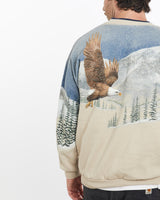 Vintage, 90s, Eagle, Wildlife, Sweatshirt, The Real Deal, size large, colour Multicolour, newtown, sydney, australia, thrift store, opshop, preloved, secondhand, sustainable, retro, antique, 70s, 80s, 90s, 2000s, 00s, fashion, clothing, streetwear, trendy, garment, style, boutique, store, shop, archive, sale, cheap, best, top, Sweats and hoodies