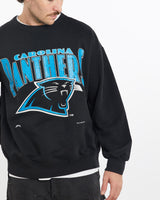 Vintage, 1993, NFL, Carolina, Panthers, Sweatshirt, The Real Deal, size large, colour Black, newtown, sydney, australia, thrift store, opshop, preloved, secondhand, sustainable, retro, antique, 70s, 80s, 90s, 2000s, 00s, fashion, clothing, streetwear, trendy, garment, style, boutique, store, shop, archive, sale, cheap, best, top, Sweats and hoodies
