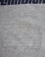 Vintage, 90s, NCAA, Penn, State, Nittany, Lions, Sweatshirt, The Real Deal, size large, colour Grey, newtown, sydney, australia, thrift store, opshop, preloved, secondhand, sustainable, retro, antique, 70s, 80s, 90s, 2000s, 00s, fashion, clothing, streetwear, trendy, garment, style, boutique, store, shop, archive, sale, cheap, best, top, Sweats and hoodies