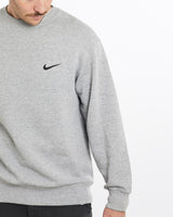 Vintage, 90s, Nike, Sweatshirt, The Real Deal, size large, colour Grey, newtown, sydney, australia, thrift store, opshop, preloved, secondhand, sustainable, retro, antique, 70s, 80s, 90s, 2000s, 00s, fashion, clothing, streetwear, trendy, garment, style, boutique, store, shop, archive, sale, cheap, best, top, Sweats and hoodies