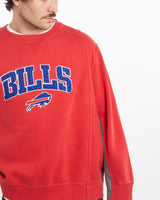 Vintage, NFL, Buffalo, Bills, Sweatshirt, The Real Deal, size extra large, colour Red, newtown, sydney, australia, thrift store, opshop, preloved, secondhand, sustainable, retro, antique, 70s, 80s, 90s, 2000s, 00s, fashion, clothing, streetwear, trendy, garment, style, boutique, store, shop, archive, sale, cheap, best, top, Sweats and hoodies