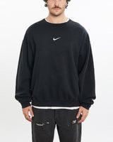Vintage, 90s, Nike, Sweatshirt, The Real Deal, size large, colour Black, newtown, sydney, australia, thrift store, opshop, preloved, secondhand, sustainable, retro, antique, 70s, 80s, 90s, 2000s, 00s, fashion, clothing, streetwear, trendy, garment, style, boutique, store, shop, archive, sale, cheap, best, top, Sweats and hoodies